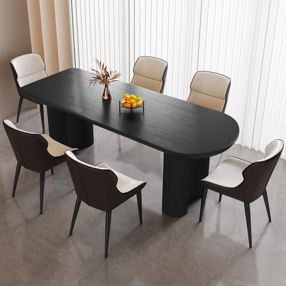 Guyii Dining Table, Modern Kitchen Table for 6 People, Indoor Dining Table for Kitchen