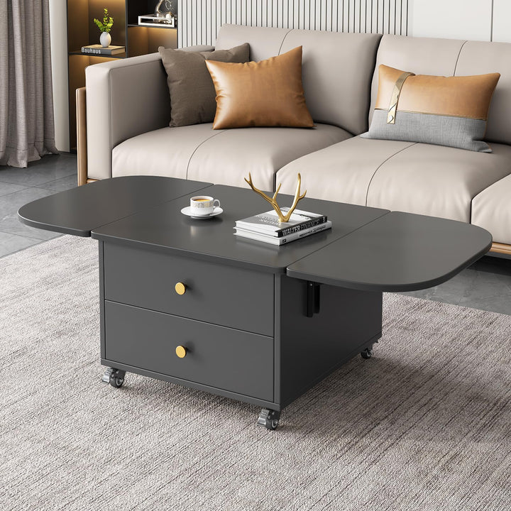 Guyii Lifting Coffee Table, Adjustable Side Tops End Table