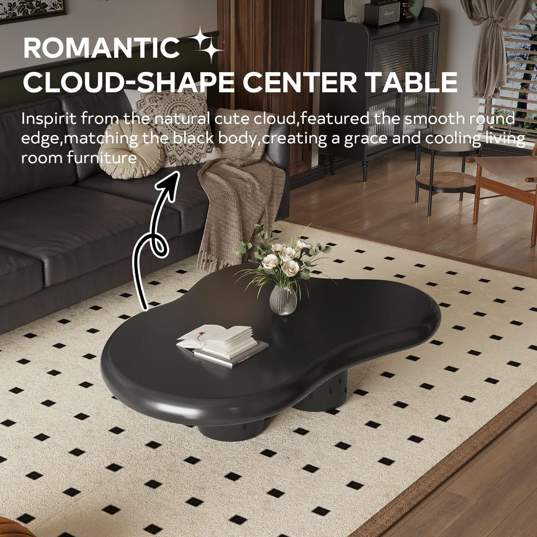Guyii Cloud Coffee Table, Modern End Table with 3 Legs