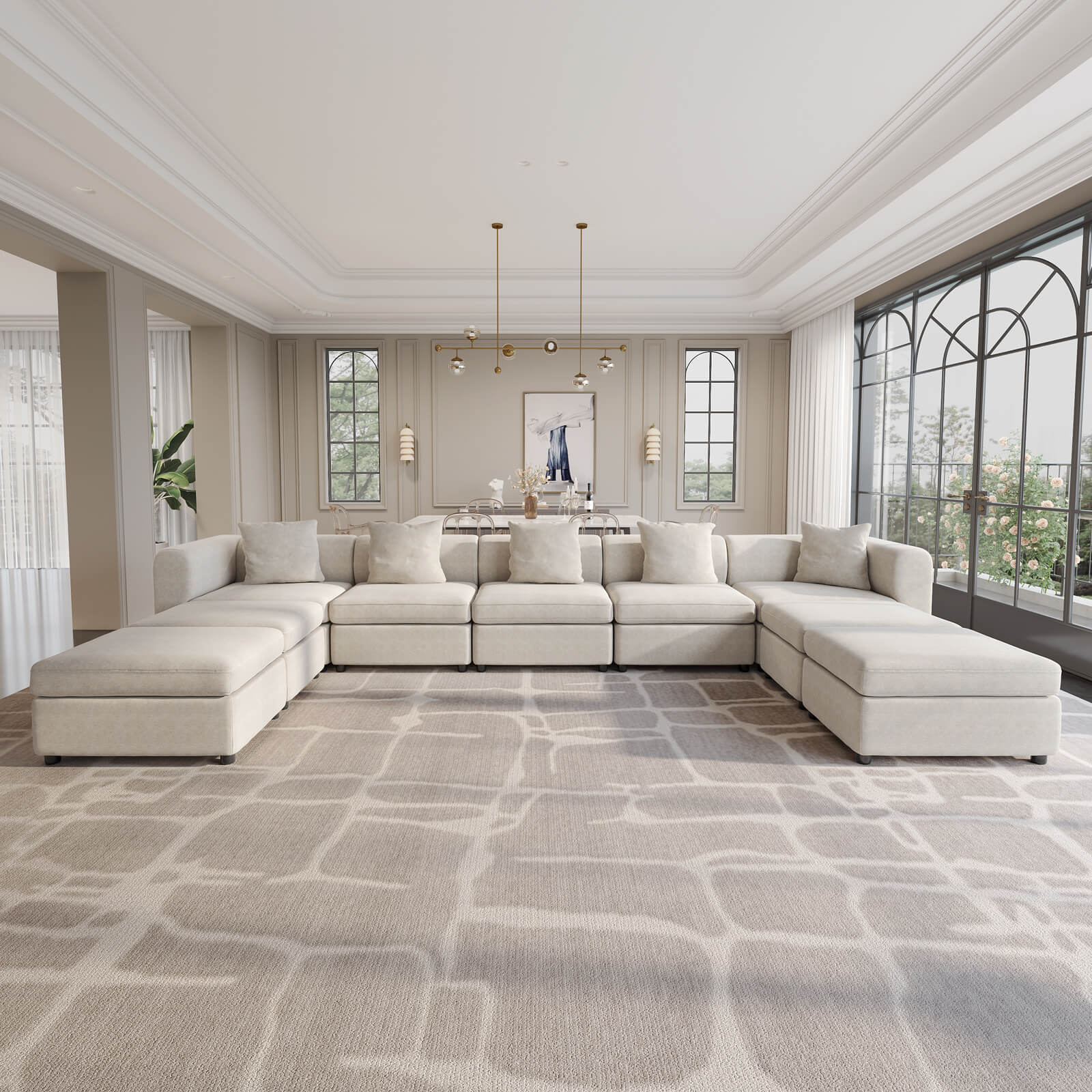 Velvet Sectional Sofa