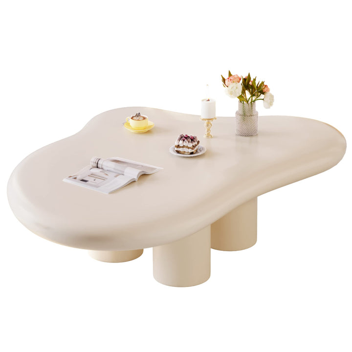 Guyii Cloud Coffee Table, Free Shape Coffee Table with 4 Legs