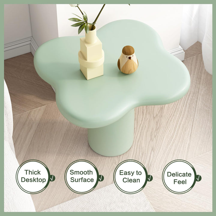 Guyii Small Irregular Side Table, Green Mini Coffee Table