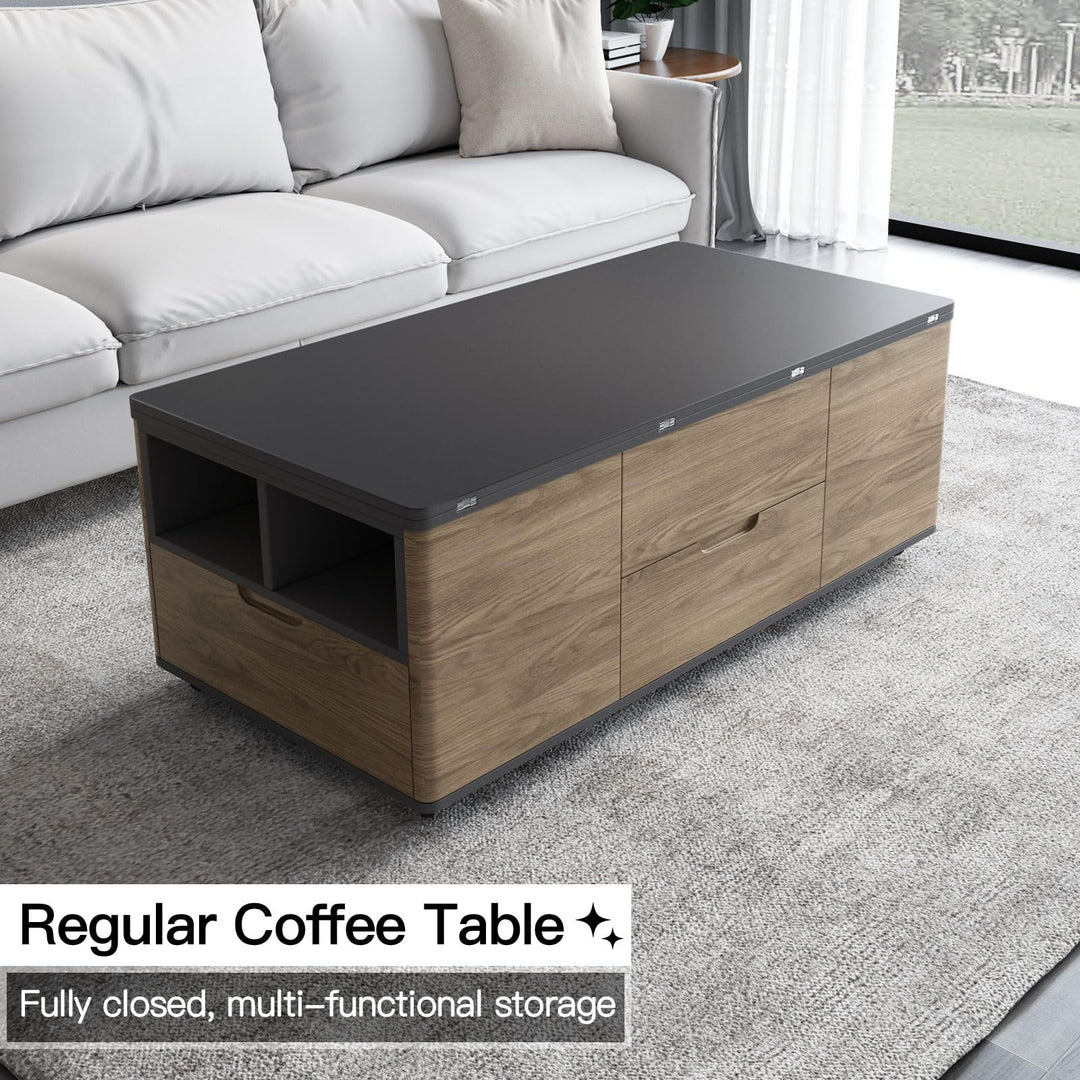 Guyii Grey Multifunctional Lift-Top Coffee Table with 4 Stools